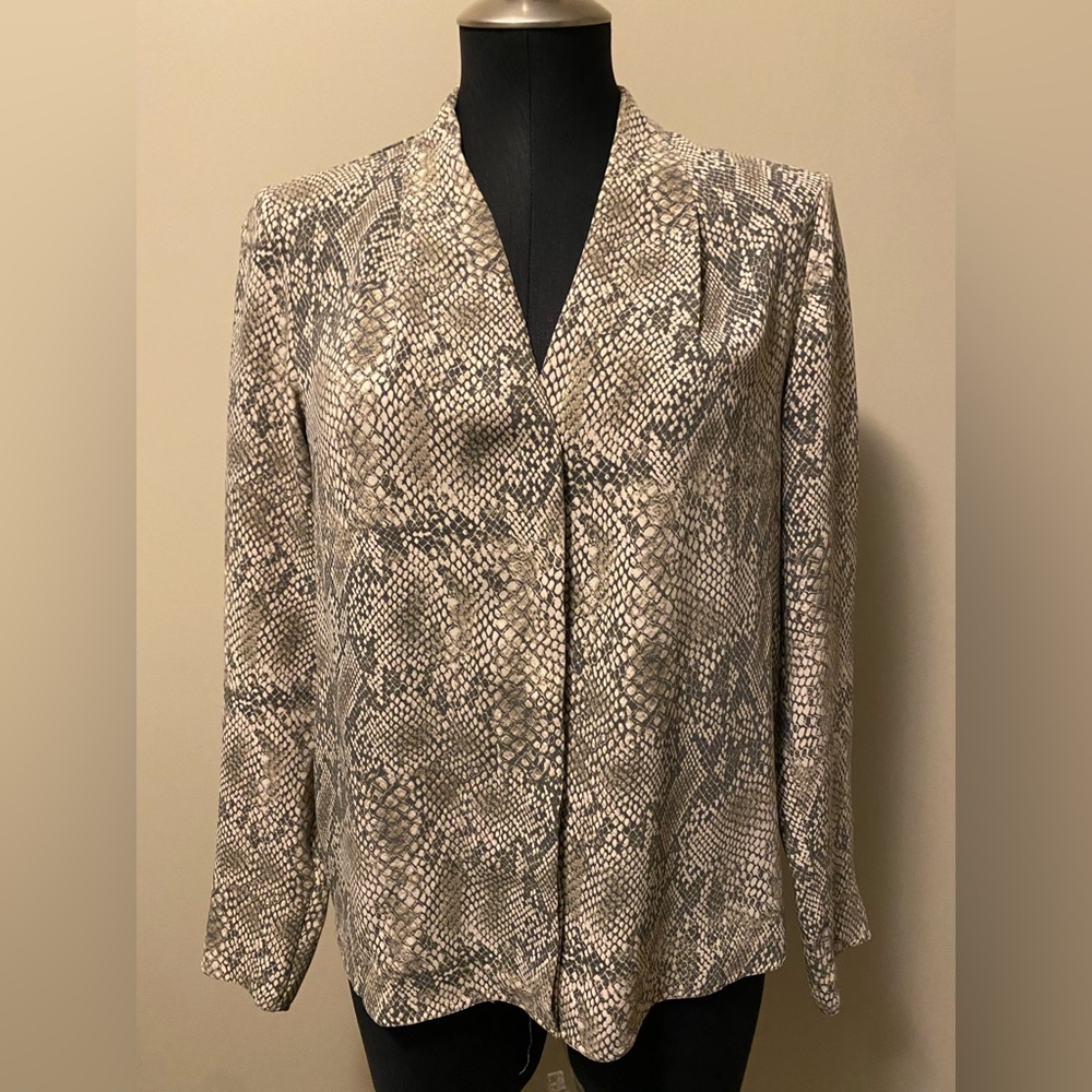 Womens small snake print Babaton button up blouse